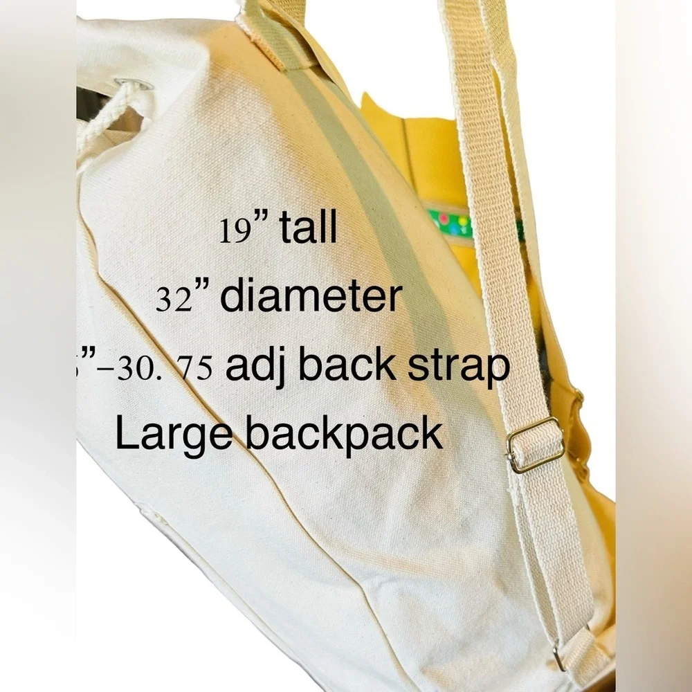 Canvas Tote Backback Equestrian themed XL
